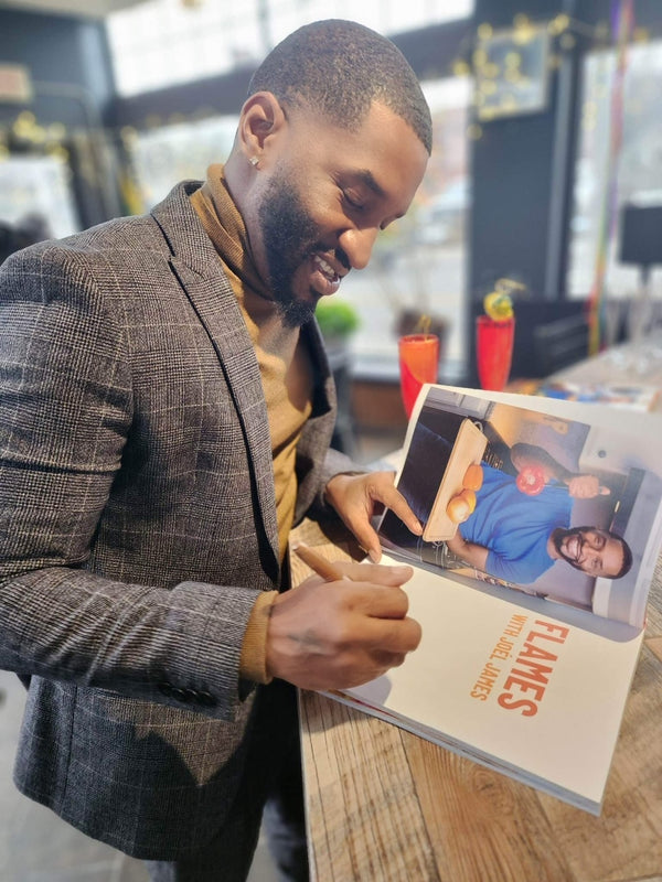 Hardcover  Flames with Joel James Cookbook - NOT VEGAN
